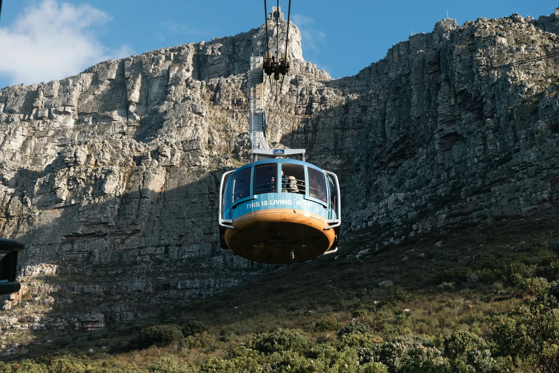 Cape Town panorama with Table Mountain and the harbour